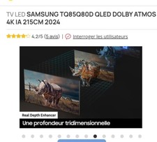 TV Samsung QLed Dolby Atmos 4K